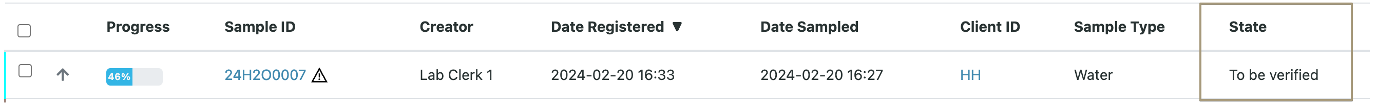 Sample listing — To be verified