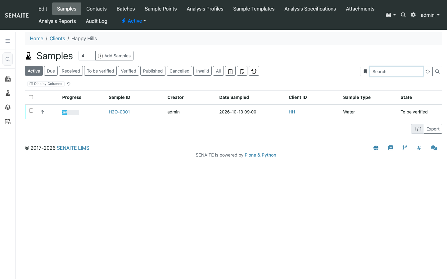 Sample listing: To be verified