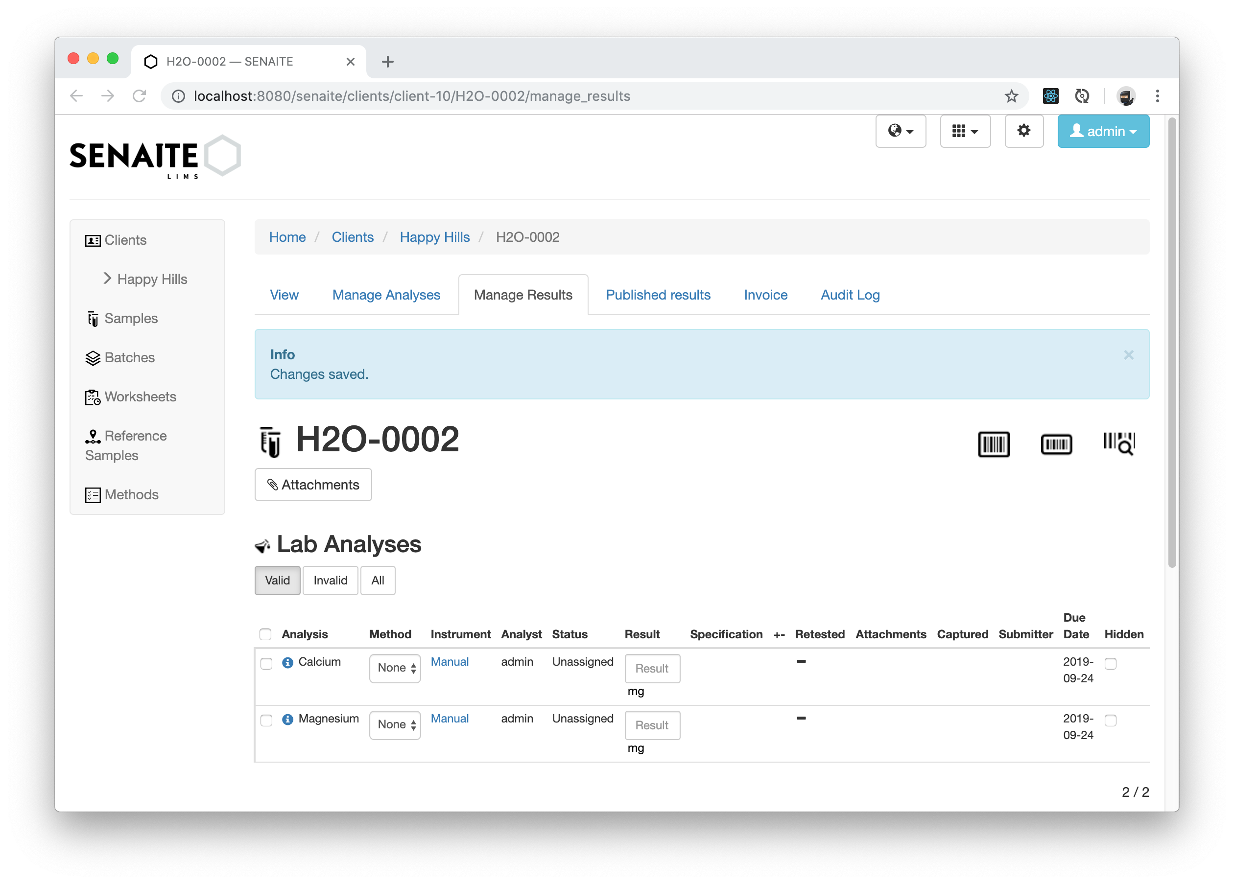 Sample Analyses