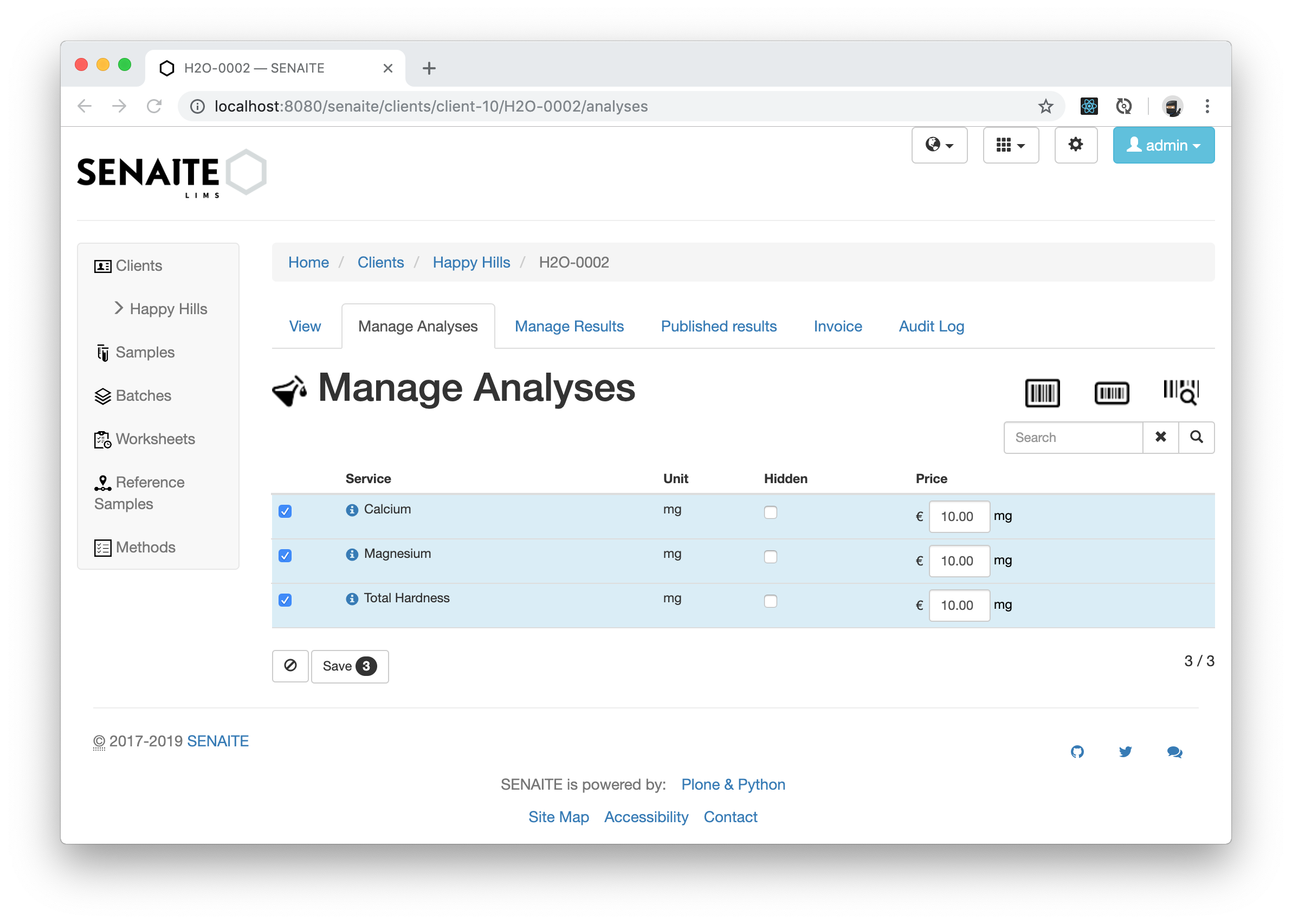 Manage Analyses