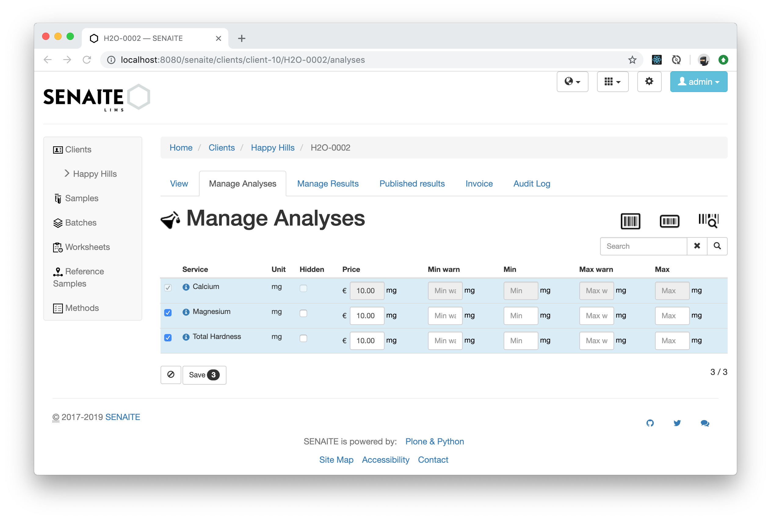 Manage Analyses