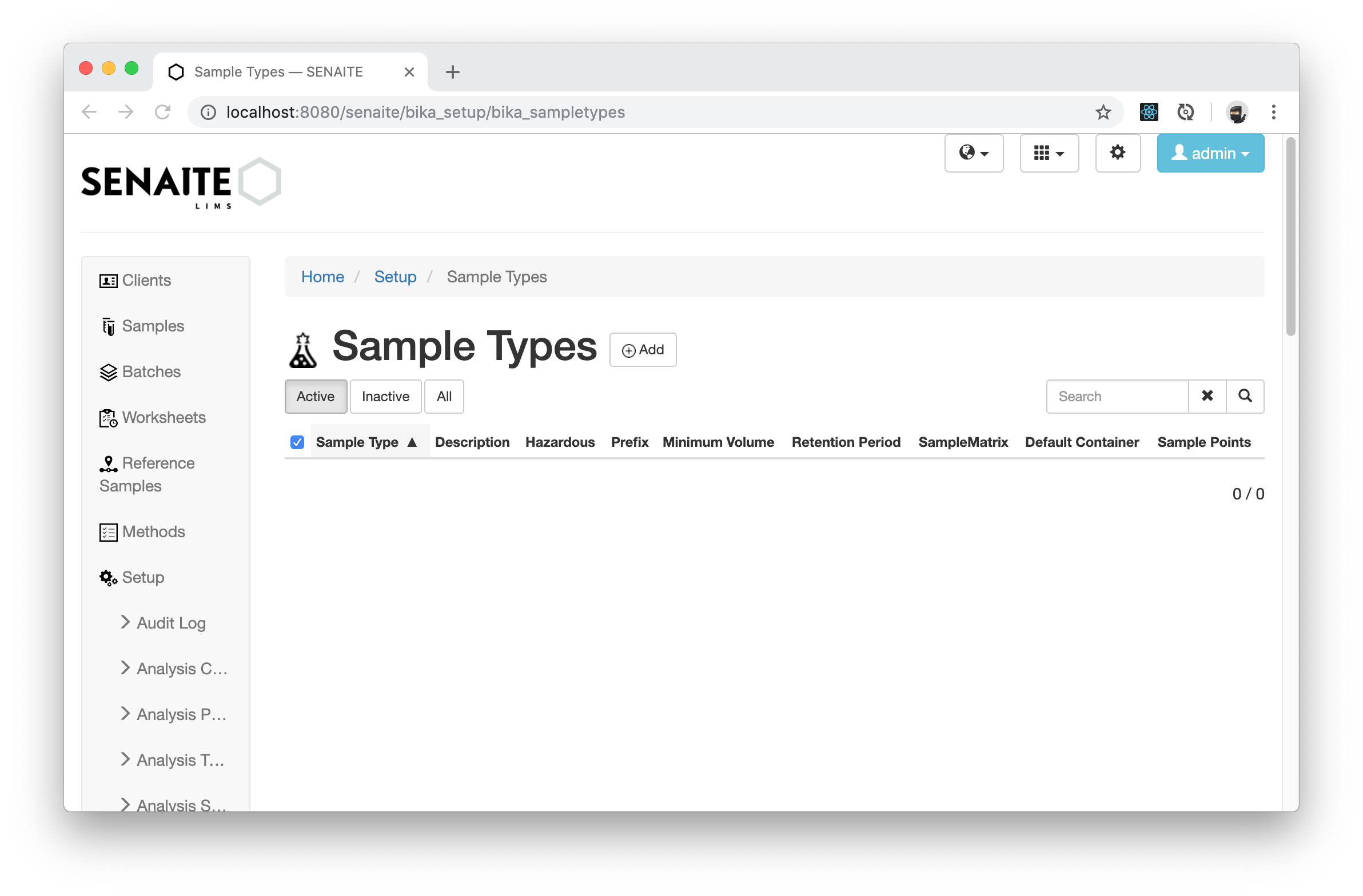 Sample Types