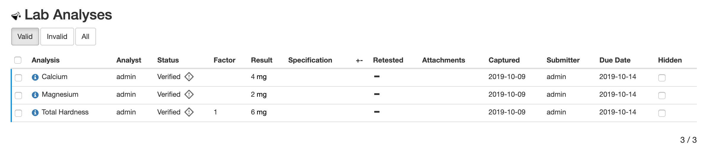 Verify Partition Results