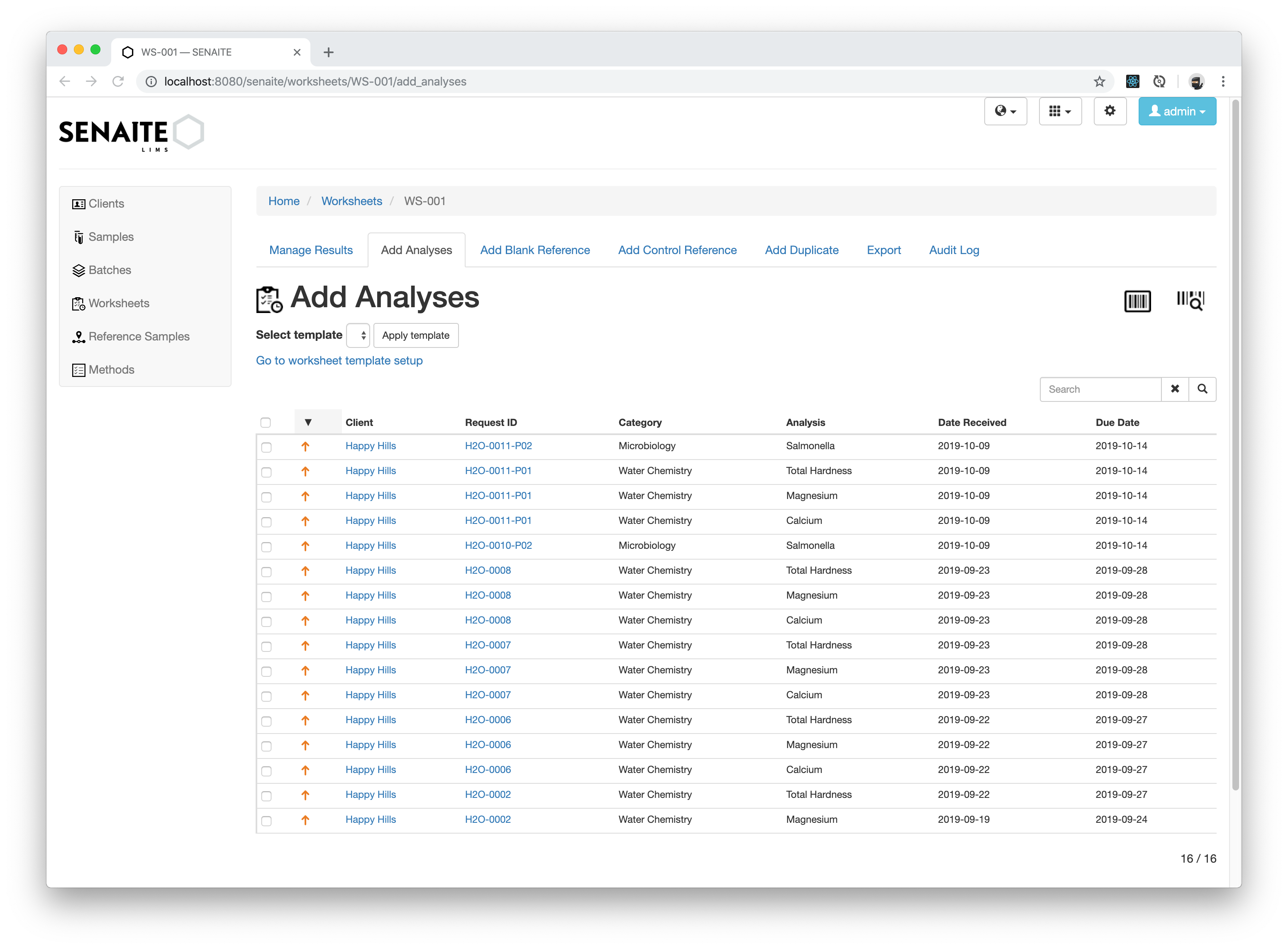 Worksheet Add Analyses